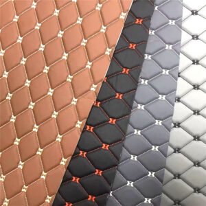 x03 anti scratch pvc embroidered sponge leather