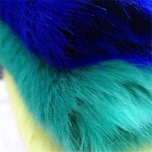 x114 long hair faux fox fur fabric